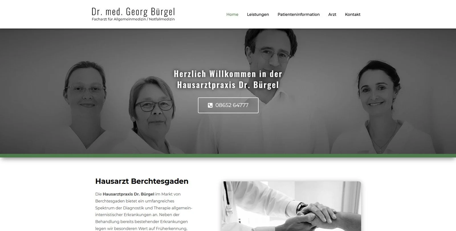 Website von Hausarzt Dr. Bürgel