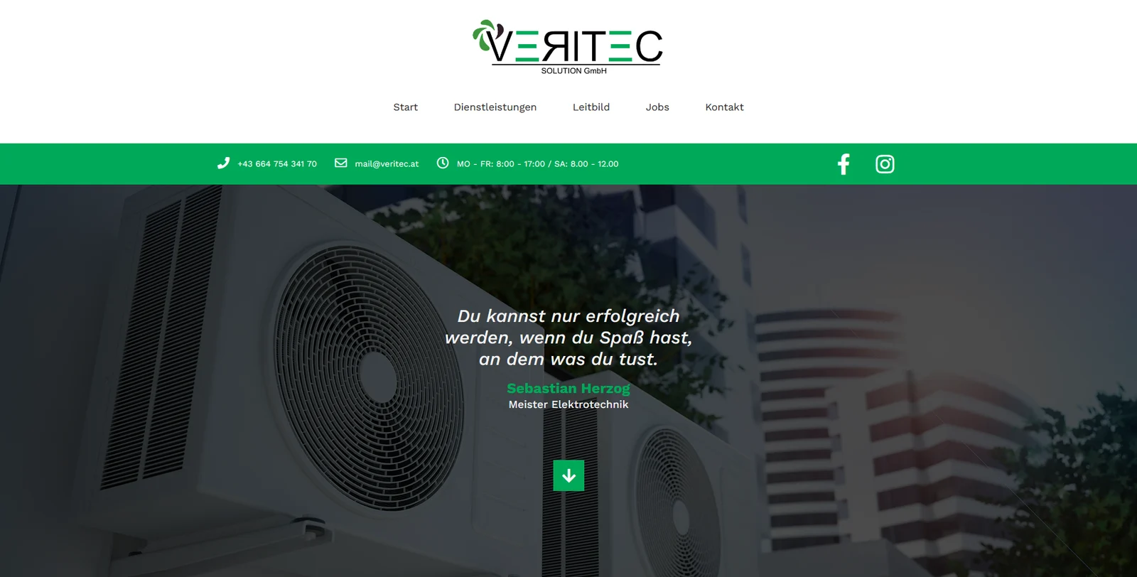 Website von Veritec Solution GmbH